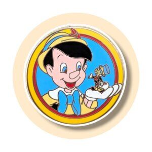 Pinocchio and Jiminy Cricket Best Friends Retro Disney Pin